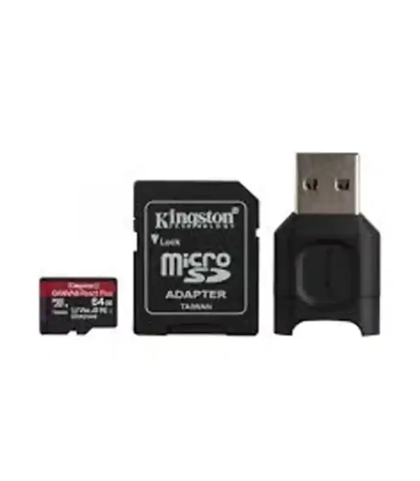 Cartão de memória micro sd 64gb cl10 react plus + adaptador