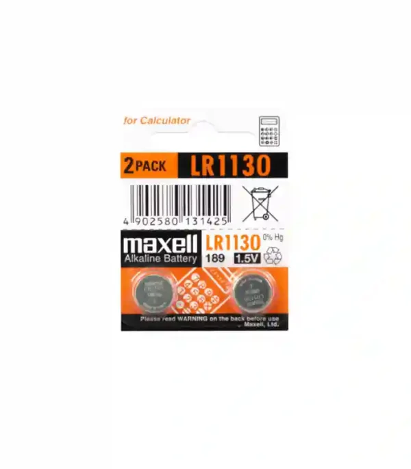 PILHA MOEDA MAXELL LR1130 189 PACK2 (1/5) 1,5V