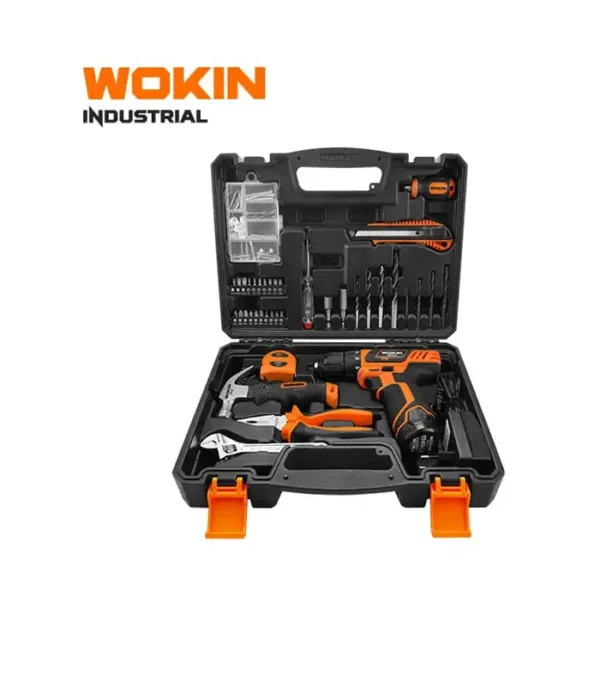 KIT DE FERRAMENTAS DOMÉSTICAS E FURADEIRA SEM FIO 12V 109 PEÇAS